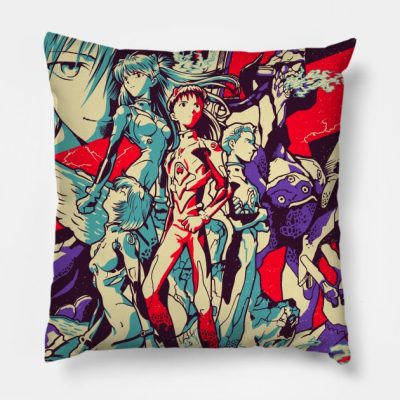 Evangelion Death And Reborn Throw Pillow Official Haikyuu Merch