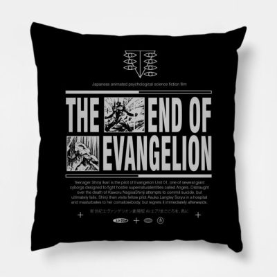 The End Of Evangelion Throw Pillow Official Haikyuu Merch
