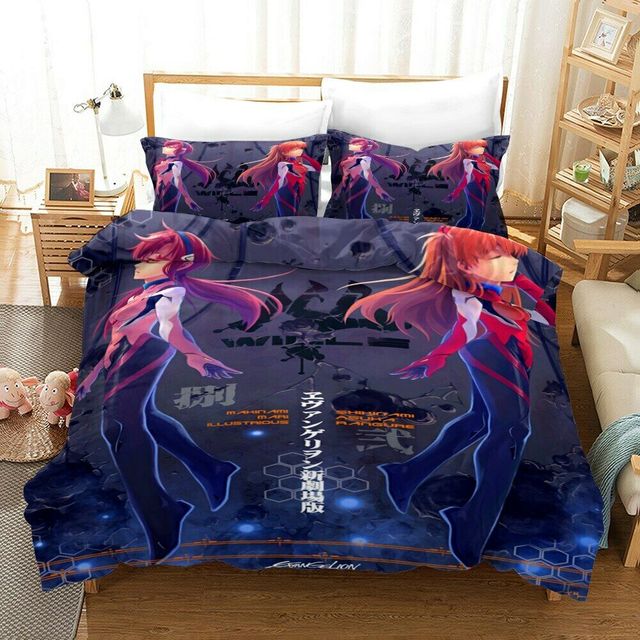 Anime Evangelion Duvet Cover Pillowcase 3D Printed Bedding Set 2 3 Pcs Double Full Queen King.jpg 640x640 3 - Evangelion Store