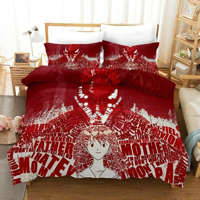 Anime Evangelion Duvet Cover Pillowcase 3D Printed Bedding Set 2 3 Pcs Double Full Queen King.jpg 640x640 4 - Evangelion Store