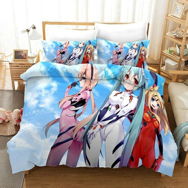 Anime Evangelion Duvet Cover Pillowcase 3D Printed Bedding Set 2 3 Pcs Double Full Queen King.jpg 640x640 5 - Evangelion Store