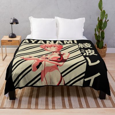 Rei Ayanami - Vintage Art Throw Blanket Official Evangelion Merch