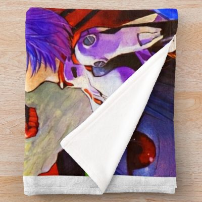 Anime Squad Evangelion Throw Blanket Official Evangelion Merch