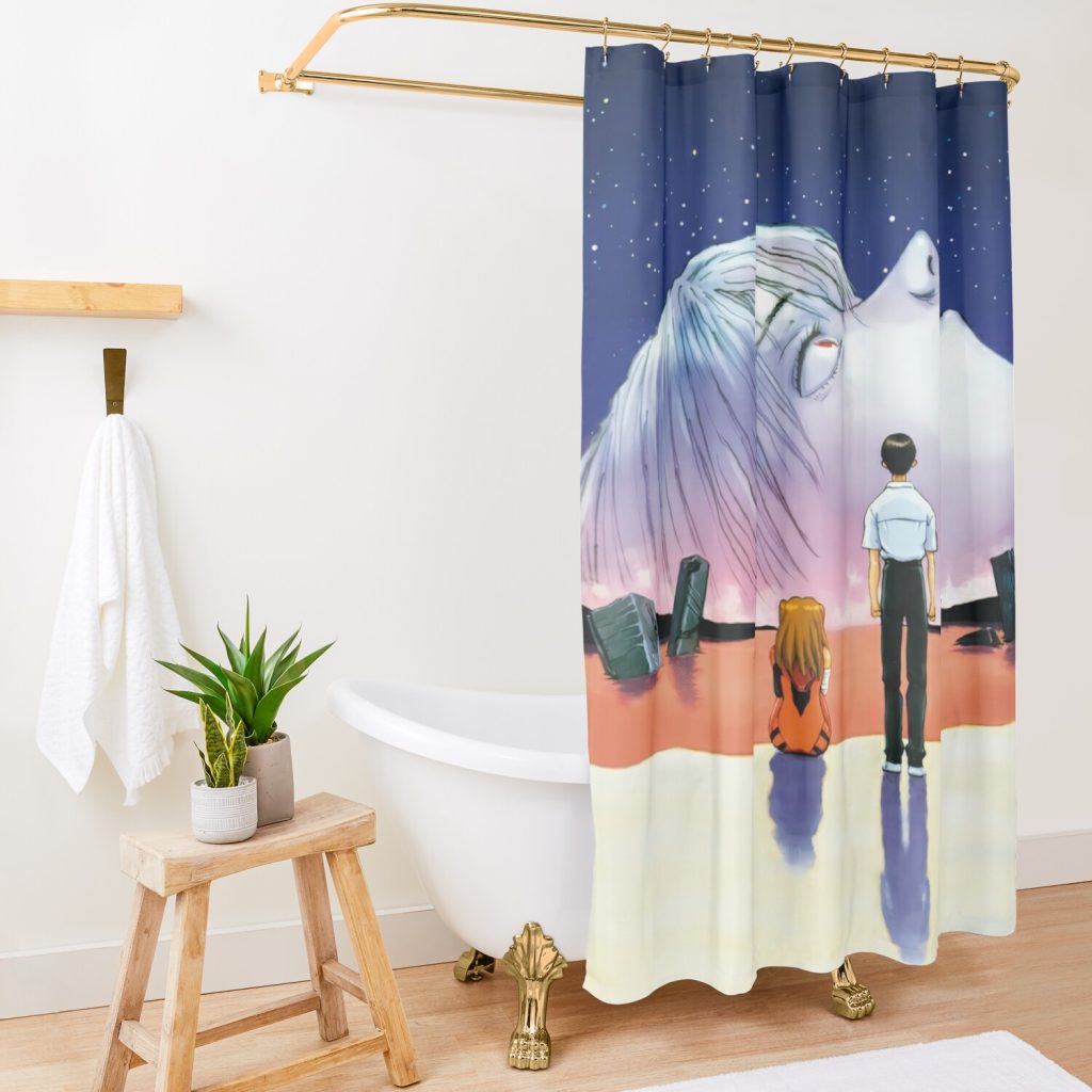 The End Of Evangelion Poster [High Quality] Shower Curtain Official Evangelion Merch
