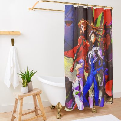 Anime Squad Evangelion Shower Curtain Official Evangelion Merch