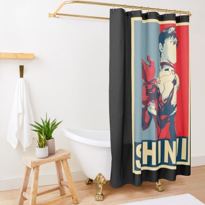 Shinji Ikari Poster Shower Curtain Official Evangelion Merch