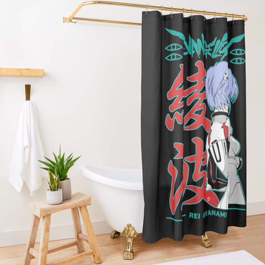 Rei Ayanami Evangelion Shower Curtain Official Evangelion Merch