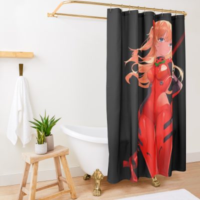 Cute Asuka Langley Soryu Hot Sexy (Evangelion Ecchi Girl 02) Shower Curtain Official Evangelion Merch