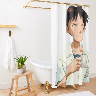 Cup Of Shinji Shower Curtain Official Evangelion Merch